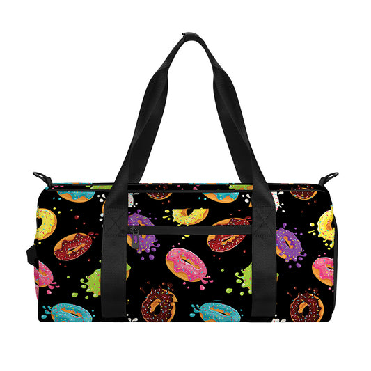 Glaze Donut Pattern Print Gym Bag