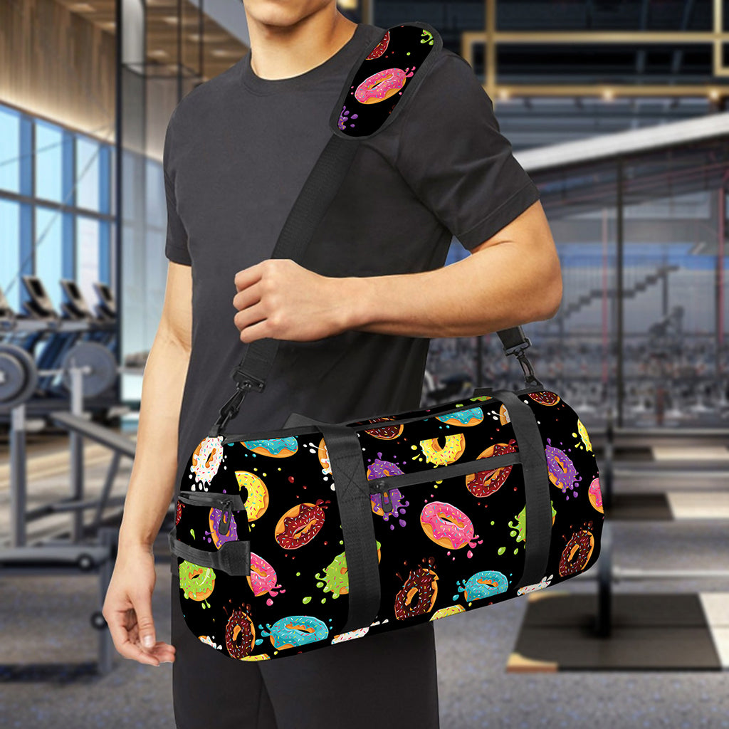 Glaze Donut Pattern Print Gym Bag