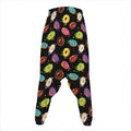 Glaze Donut Pattern Print Hammer Pants