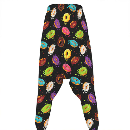 Glaze Donut Pattern Print Hammer Pants