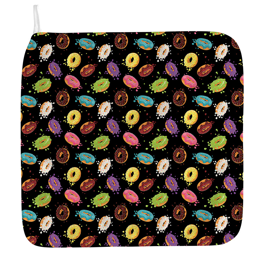 Glaze Donut Pattern Print Hand Towel