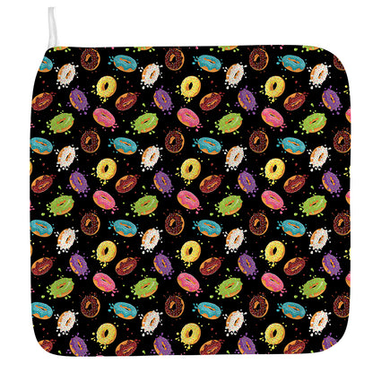 Glaze Donut Pattern Print Hand Towel