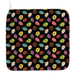 Glaze Donut Pattern Print Hand Towel