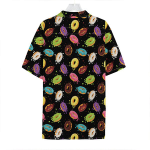 Glaze Donut Pattern Print Hawaiian Shirt