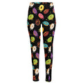 Glaze Donut Pattern Print High-Waisted Pocket Leggings