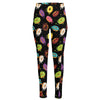 Glaze Donut Pattern Print High-Waisted Pocket Leggings