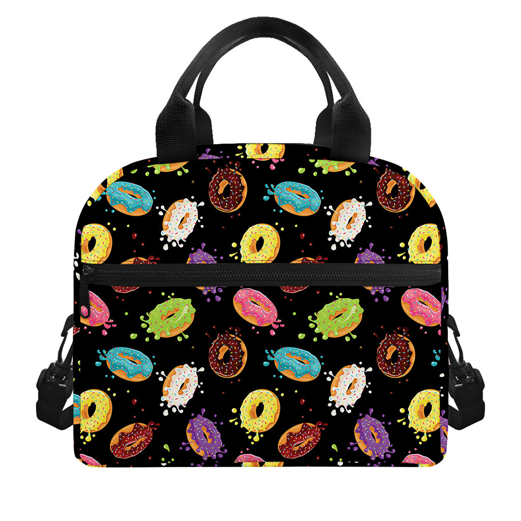 Glaze Donut Pattern Print Insulated Lunch Bag