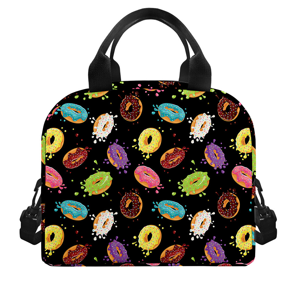 Glaze Donut Pattern Print Insulated Lunch Bag