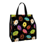Glaze Donut Pattern Print Insulated Lunch Tote