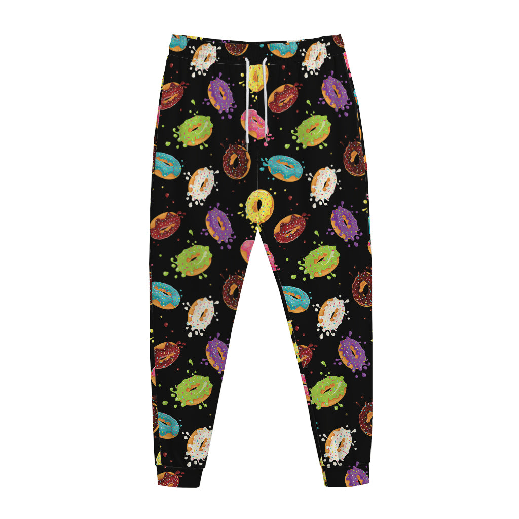 Glaze Donut Pattern Print Jogger Pants