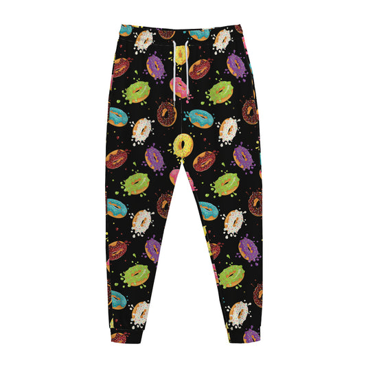 Glaze Donut Pattern Print Jogger Pants