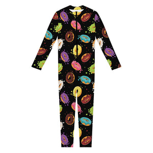 Glaze Donut Pattern Print Jumpsuit