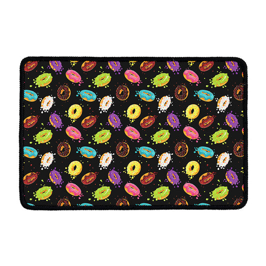 Glaze Donut Pattern Print Kitchen Mat