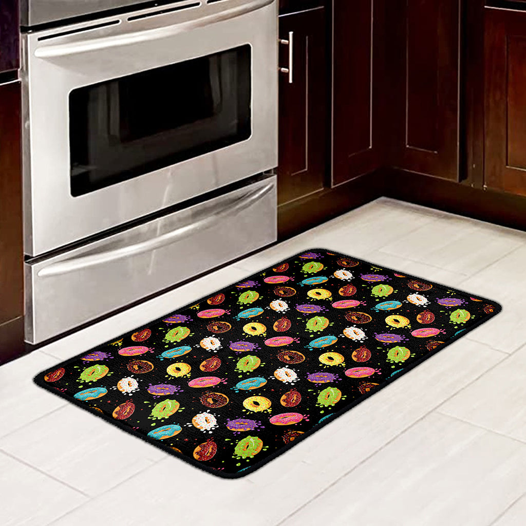 Glaze Donut Pattern Print Kitchen Mat