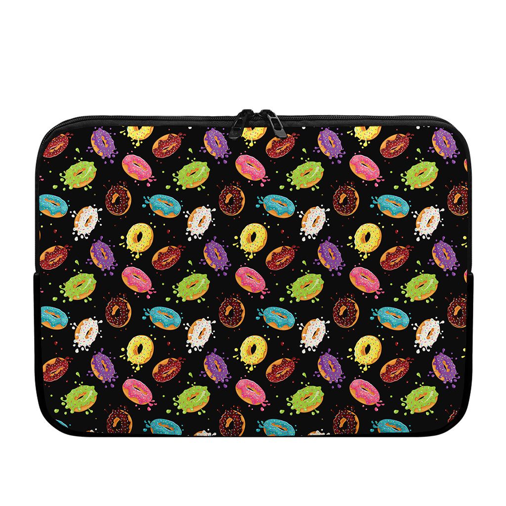 Glaze Donut Pattern Print Laptop Sleeve