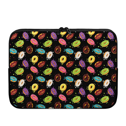 Glaze Donut Pattern Print Laptop Sleeve