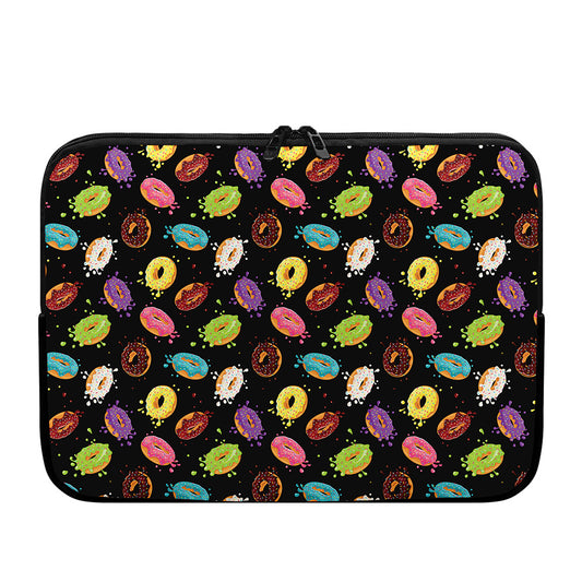 Glaze Donut Pattern Print Laptop Sleeve