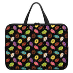 Glaze Donut Pattern Print Laptop Sleeve With Handle