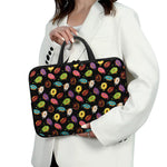Glaze Donut Pattern Print Laptop Sleeve With Handle
