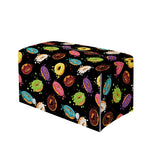 Glaze Donut Pattern Print Leather Tissue Box Cover