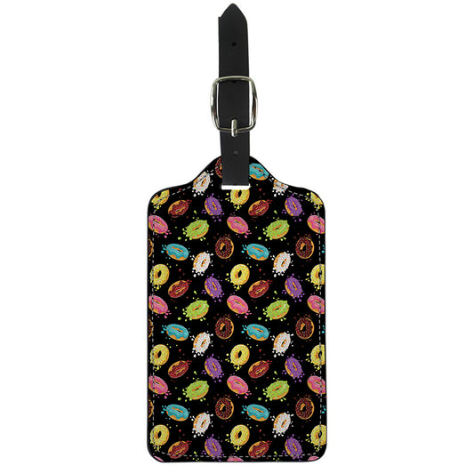 Glaze Donut Pattern Print Luggage Tag