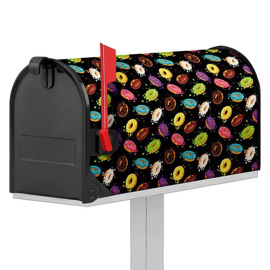 Glaze Donut Pattern Print Mailbox Cover