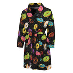 Glaze Donut Pattern Print Men's Bathrobe