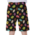 Glaze Donut Pattern Print Men's Beach Shorts