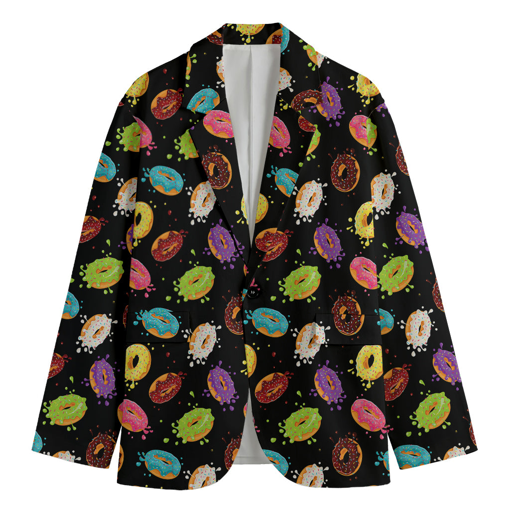 Glaze Donut Pattern Print Men's Blazer