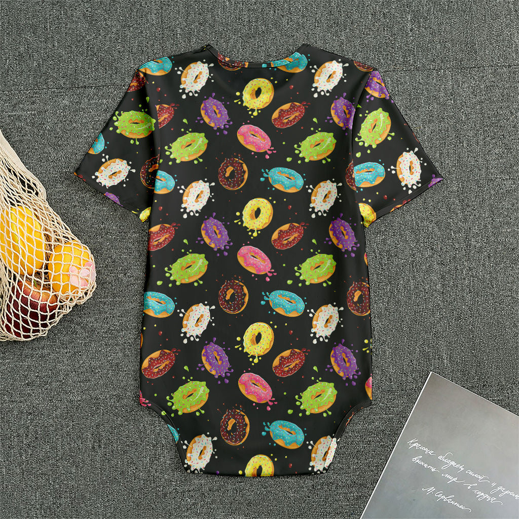 Glaze Donut Pattern Print Men's Bodysuit