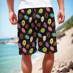 Glaze Donut Pattern Print Men's Cargo Shorts