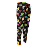 Glaze Donut Pattern Print Men's Compression Pants