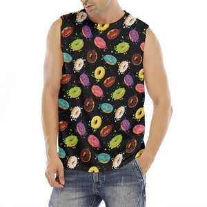 Glaze Donut Pattern Print Men's Fitness Tank Top