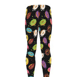 Glaze Donut Pattern Print Men's leggings