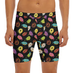 Glaze Donut Pattern Print Men's Long Boxer Briefs