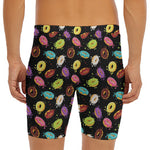 Glaze Donut Pattern Print Men's Long Boxer Briefs