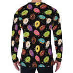 Glaze Donut Pattern Print Men's Long Sleeve T-Shirt