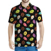 Glaze Donut Pattern Print Men's Polo Shirt