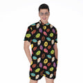 Glaze Donut Pattern Print Men's Romper
