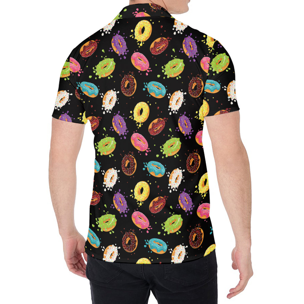 Glaze Donut Pattern Print Men's Shirt