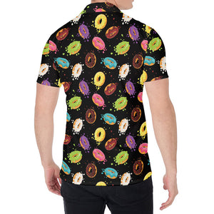 Glaze Donut Pattern Print Men's Shirt