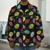 Glaze Donut Pattern Print Men's Shirt Jacket