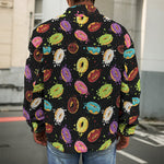 Glaze Donut Pattern Print Men's Shirt Jacket