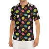 Glaze Donut Pattern Print Men's Short Sleeve Rash Guard