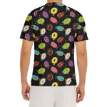 Glaze Donut Pattern Print Men's Short Sleeve Rash Guard