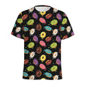 Glaze Donut Pattern Print Men's Athletic T-Shirt