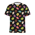 Glaze Donut Pattern Print Men's Sports T-Shirt