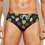 Glaze Donut Pattern Print Men's Swim Briefs