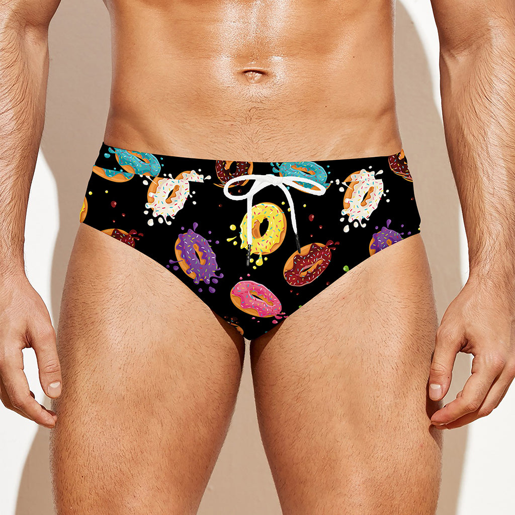 Glaze Donut Pattern Print Men's Swim Briefs