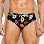 Glaze Donut Pattern Print Men's Swim Briefs